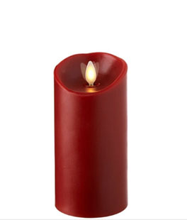 Luminara Red 3 x 6 Pillar - Remote Ready